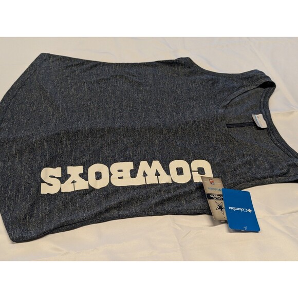 NWT Columbia Women's Dallas Cowboys Cades Cape Omni-Wick Tri-Blend Tank Top *M* - Picture 2 of 5